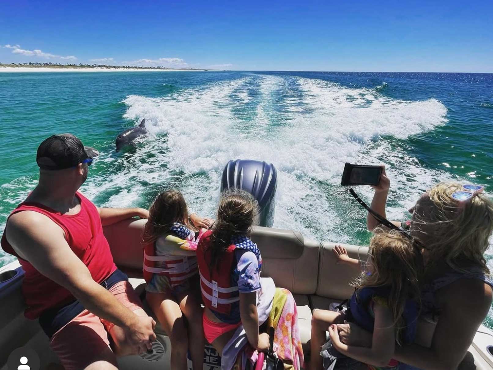heritageex dolphin 4 - Panama City Pontoon Rentals and Jet Ski Tours
